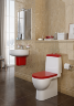 Унитаз-компакт Sanita Luxe Best с сиденьем микролифт и красной крышкой (WC.CC/Best/2-DM/RED.G/S1)