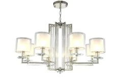 Подвесная люстра Crystal Lux NICOLAS SP-PL8 NICKEL/WHITE