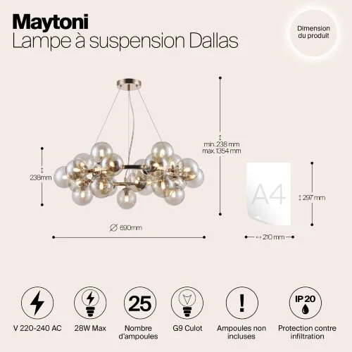 Подвесной светильник Maytoni MOD548PL-25G