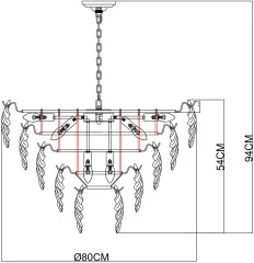 Подвесная люстра Arte Lamp A4070LM-12GO