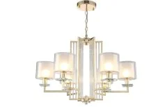 Подвесная люстра Crystal Lux NICOLAS SP-PL6 GOLD/WHITE