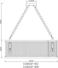 Подвесная люстра Arte Lamp A1065SP-8PB