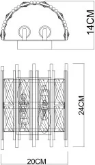 Настенный светильник Arte Lamp A1043AP-2BK