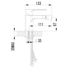 Смеситель для биде Lemark Plus Grace LM1508C