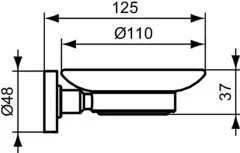 Мыльница Ideal Standard Standard Iom, Черный матовый (A7929XG)
