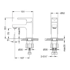 Смеситель Lemark Aura LM0606CH для раковины