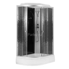 Душевая кабина Loranto 120x80x215 правая, поддон 13 см, 4 мм прозрачное стекло с рисунком &quot;мозайка&quot; (CS-1200-13ТМ/М R)