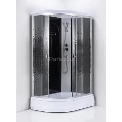 Душевая кабина Loranto 120x80x215 правая, поддон 13 см, 4 мм прозрачное стекло с рисунком &quot;мозайка&quot; (CS-1200-13ТМ/М R)