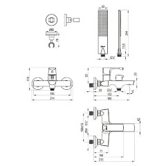 Смеситель Lemark Ursus LM7214BG для ванны с монолитным изливом