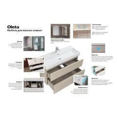 Зеркало-шкаф Roca Oleta 50 правый, капучино (A857644515)