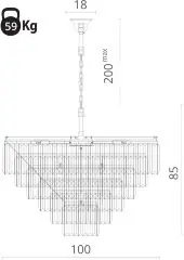Подвесная люстра Divinare 3001/01 LM-16