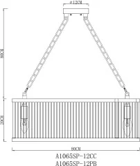 Подвесная люстра Arte Lamp A1065SP-12PB