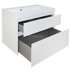 Комплект тумба Azario Velluto 80 800х450х660 подвесная, с раковиной Slim 80, белый матовый (CS000886
