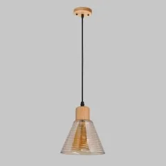 Подвесной светильник Imex MD.5870-1-P-WOOD+BK