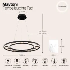 Подвесная люстра Maytoni MOD070PL-L63B3K