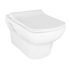 Унитаз подвесной Turavit PLAZA 352х524х345 в комплекте с тонким сиденьем микролифт (PLZ 1710+0419)