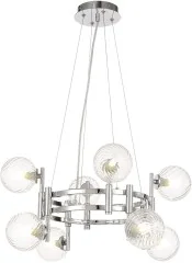 Подвесная люстра Crystal Lux LUXURY SP8 CHROME