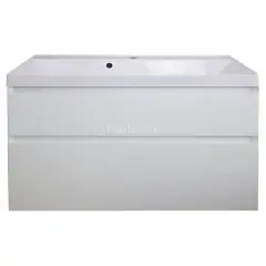Комплект тумба Azario Velluto 100 1000х450х660 подвесная, с раковиной Slim 100, белый матовый (CS000