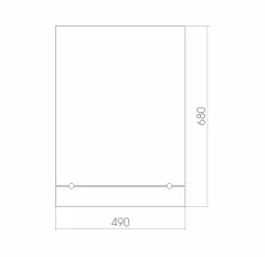 Зеркало LORANTO Модерн Люкс 490х680 мм с полкой (00000000339)