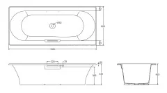Ванна чугунная Jacob Delafon VOLUTE 180x80 см с антискользящим покрытием, без отверстий для ручек, б