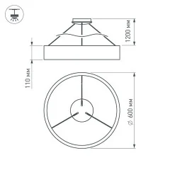 Подвесная люстра Arlight 023395(1)