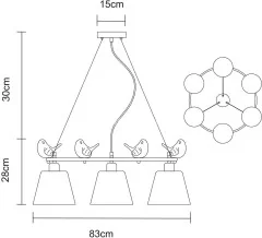 Подвесная люстра Arte Lamp A4289LM-6WH