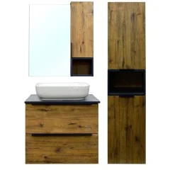 Зеркало-шкаф Azario Gris 90 880х160х800 цвет Дуб Веллингтон (CS00080416)