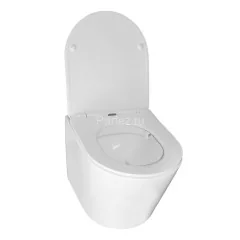 Унитаз подвесной Azario Atrio 490x365x360 безободковый, с сиденьем микролифт, белый (AZ-2330)