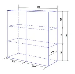 Зеркало-шкаф Loranto Аврора 60 600х135х700 белый (CS00085750)