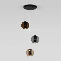 Подвесной светильник Eurosvet 50258/3 LED дымчатый/ бежевый/ шоколад