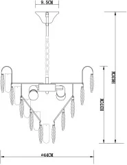 Подвесная люстра Arte Lamp A2719SP-6GO