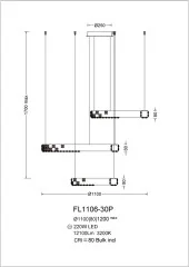 Подвесная люстра Fluorite FL1106-30P