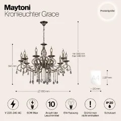 Подвесная люстра Maytoni RC247-PL-10-R