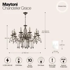 Подвесная люстра Maytoni RC247-PL-10-R
