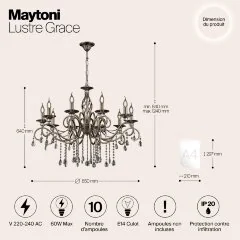 Подвесная люстра Maytoni RC247-PL-10-R