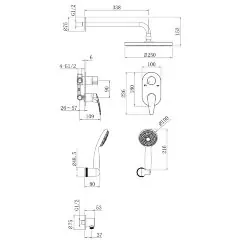 Смеситель Lemark Linara LM0429C для душа, встраиваемый