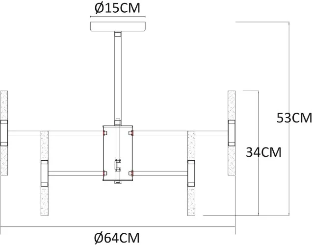 Потолочная люстра Arte Lamp A7410PL-24PB
