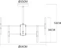 Потолочная люстра Arte Lamp A7410PL-24PB