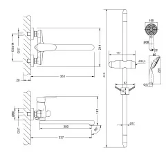 Комплект для ванной комнаты Lemark Point LM0379C &quot;2 в 1&quot;