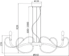 Подвесная люстра Maytoni MOD051PL-07TR