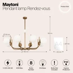 Потолочная люстра Maytoni MOD109PL-08BS