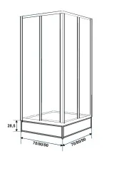 Подставка под поддон Метакам 800х800 (CS00025288)
