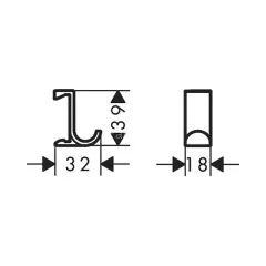 Крючок Hansgrohe WallStoris, Черный матовый (27914670)