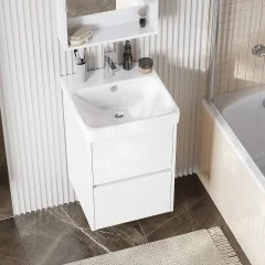 Тумба под раковину Aquaton Сканди 45 432x510x427 подвесная, белая (1A251601SD010)