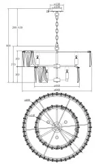 Подвесная люстра Maytoni MOD043PL-12CH