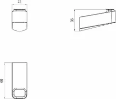 Крючок Ravak 10° black, Черный матовый (X07P555)