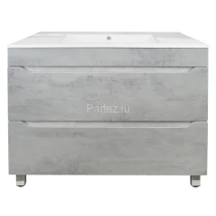 Комплект тумба Loranto Florena 80 810х470х810 напольная, с раковиной Azario Leon, светлый бетон (CS0