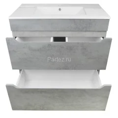 Комплект тумба Loranto Florena 80 810х470х810 напольная, с раковиной Azario Leon, светлый бетон (CS0