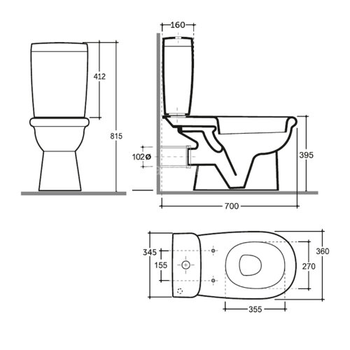 Унитаз-компакт КЕРАМИН Ареццо Дуал с жёстким сиденьем, белый (CS00076896)