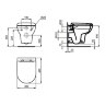 Унитаз подвесной Ideal Standard EXACTO безободковый, с сиденьем микролифт (R002601)